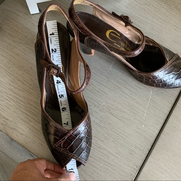 Vintage Eduardo Capalino Sling back peep toe - Picture 11 of 12